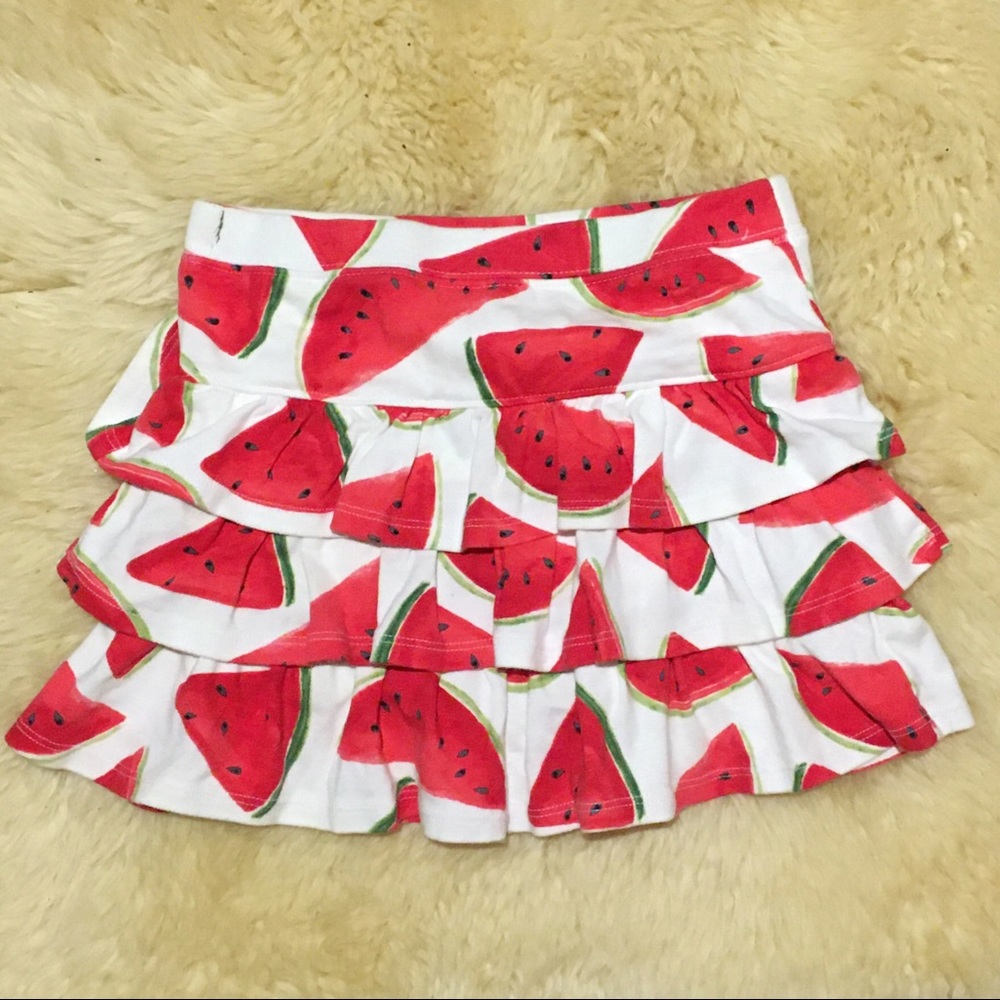 Girls Size 6 Gymboree Ruffled Watermelon Skirt